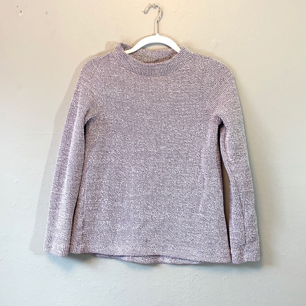LOFT Lavender Mock Neck Knit Sweater